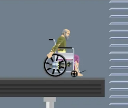 Old Wheel Chair Guy (Happy Wheels) Minecraft Skin